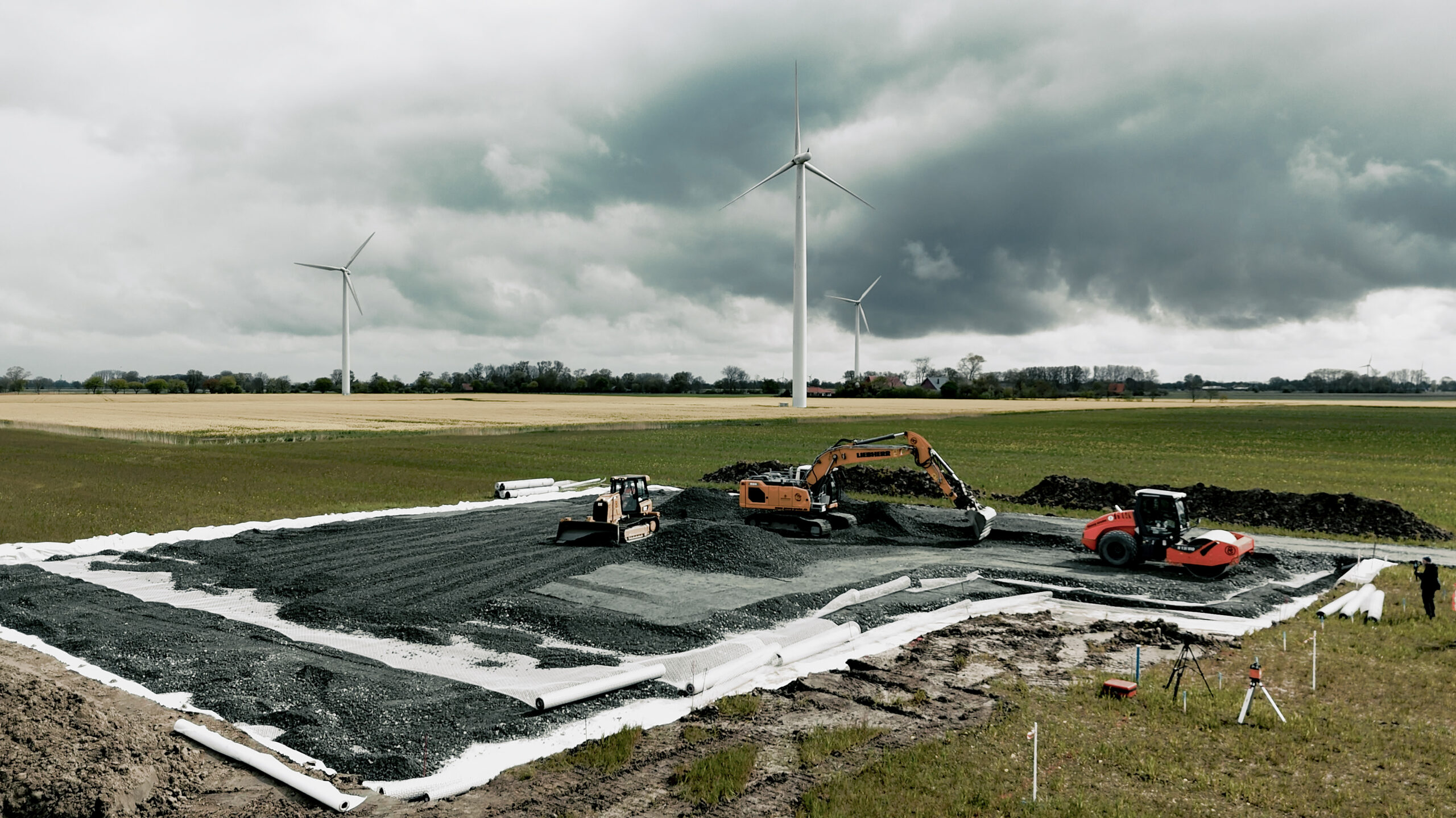Tensar Drohnenaufnahme Baustelle